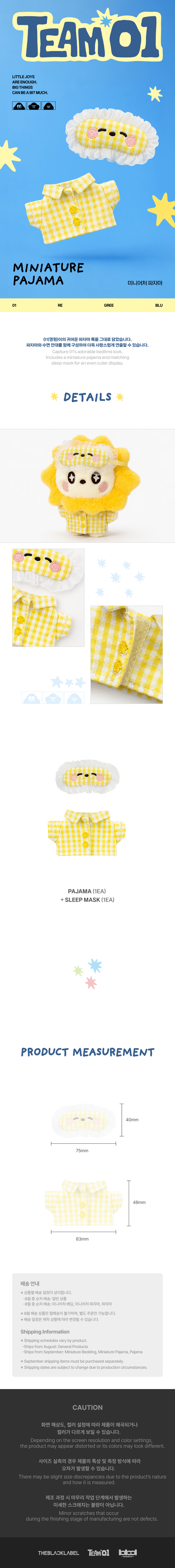 TEAM01 Official MD : MINIATURE PAJAMA