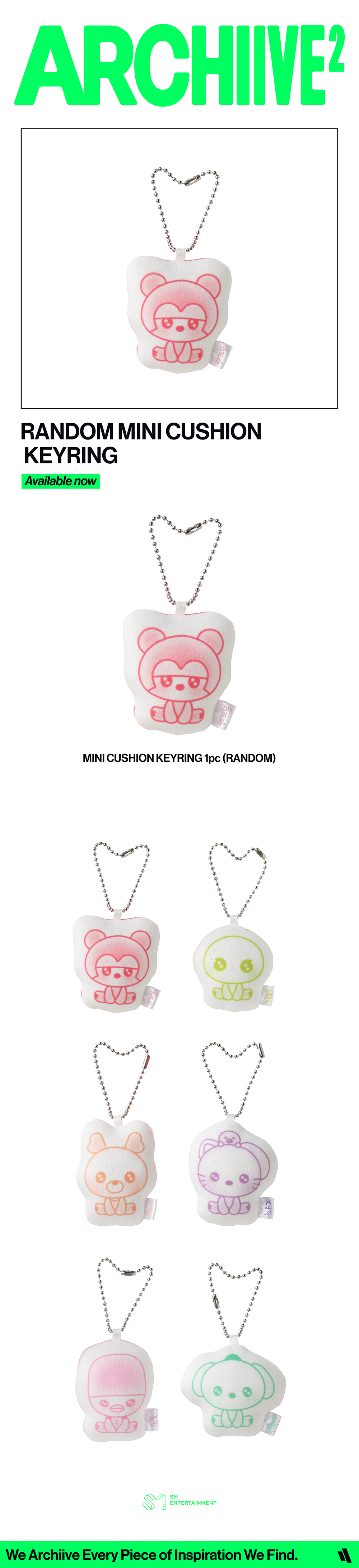 RIIZE - [2026 POP-UP [ARCHIIVE²] MD] RANDOM MINI CUSHION KEYRING