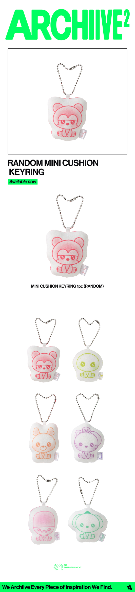 RIIZE - [2026 POP-UP [ARCHIIVE²] MD] RANDOM MINI CUSHION KEYRING