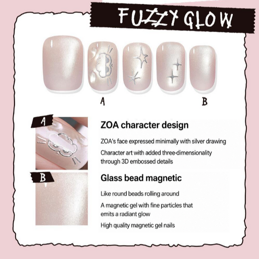 (+ Gift) ZO&FRIENDS x DASHING DIVA magic press - FUZZY GLOW (Nail)