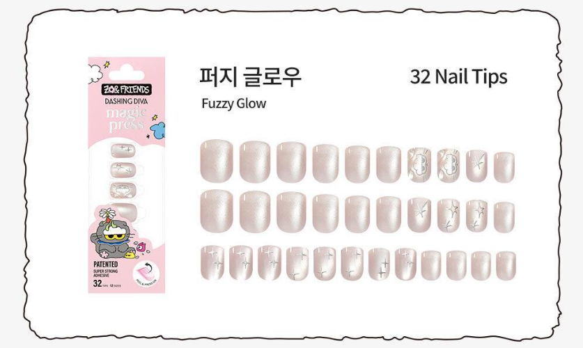 (+ Gift) ZO&FRIENDS x DASHING DIVA magic press - FUZZY GLOW (Nail)