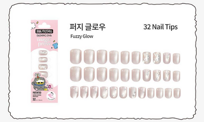 (+ Gift) ZO&FRIENDS x DASHING DIVA magic press - FUZZY GLOW (Nail)