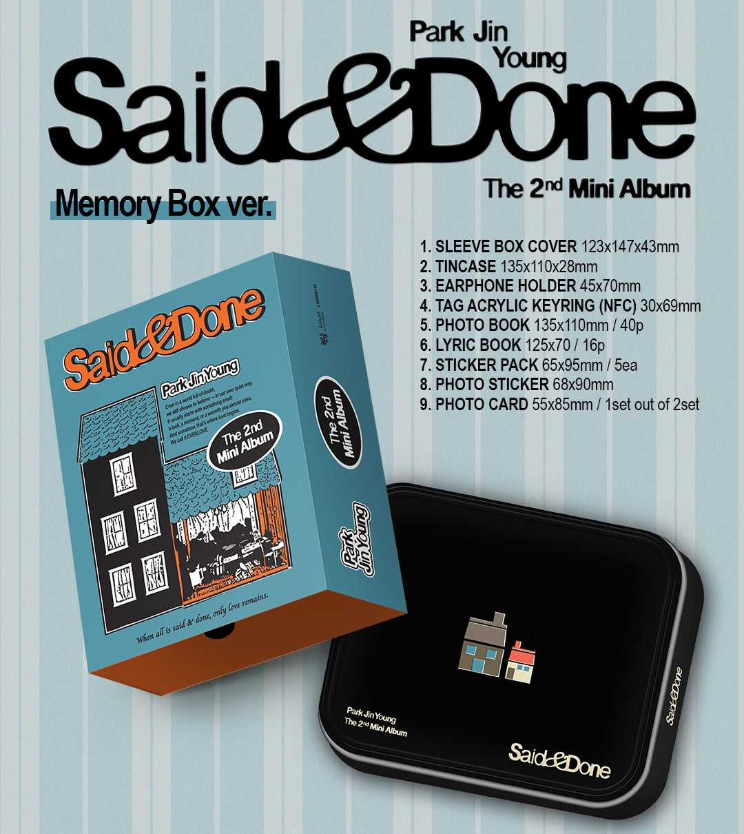 PARK JIN YOUNG - 2nd Mini Album [Said & Done] (Memory Box Ver.)