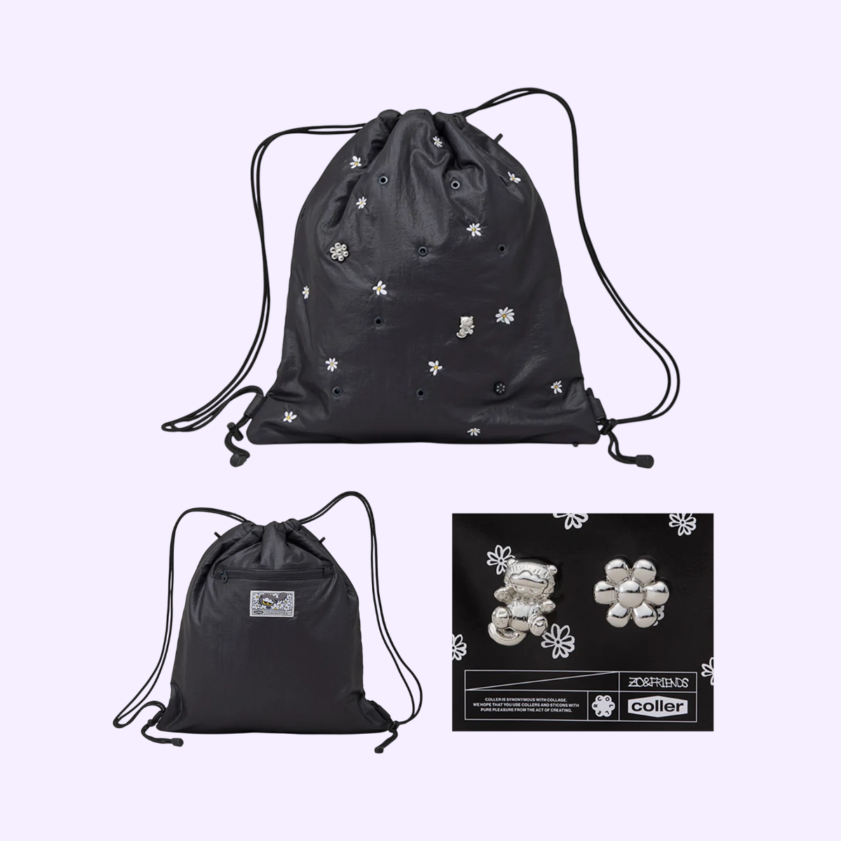 [COLLER ZO&FRIENDS EDITION] Coller Draw-String bag Set