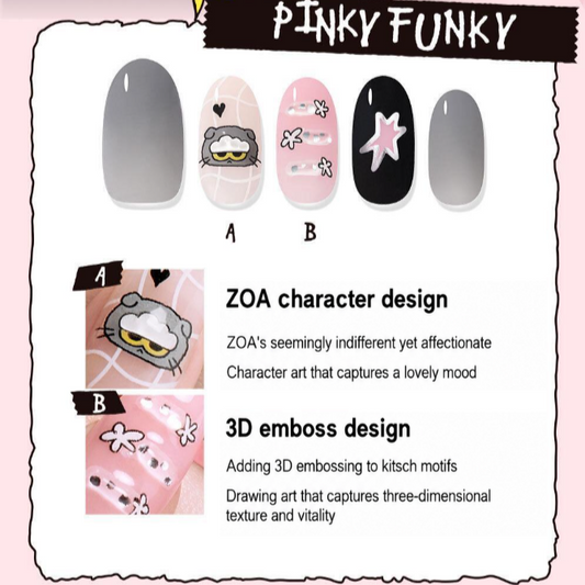 (+ Gift) ZO&FRIENDS x DASHING DIVA magic press - PINKY FUNKY (Nail)