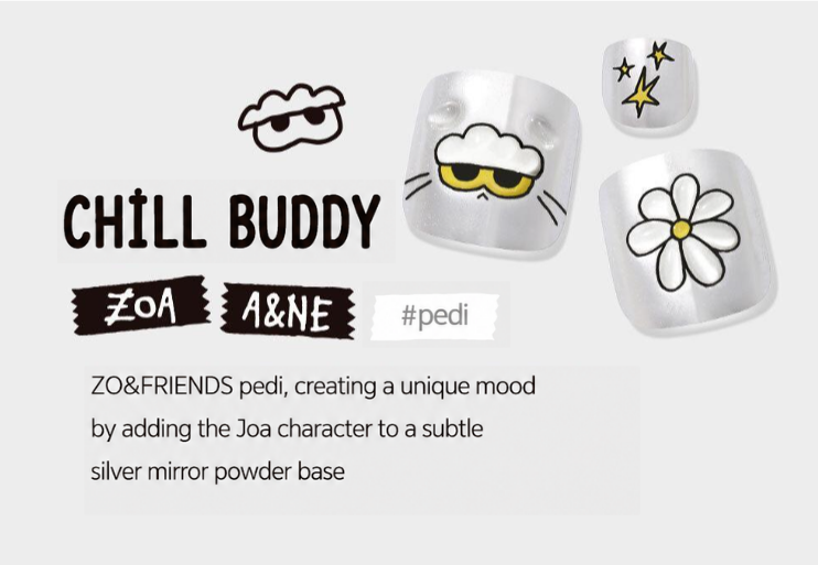 (+ Gift) ZO&FRIENDS x DASHING DIVA magic press - CHILL BUDDY (Pedi)
