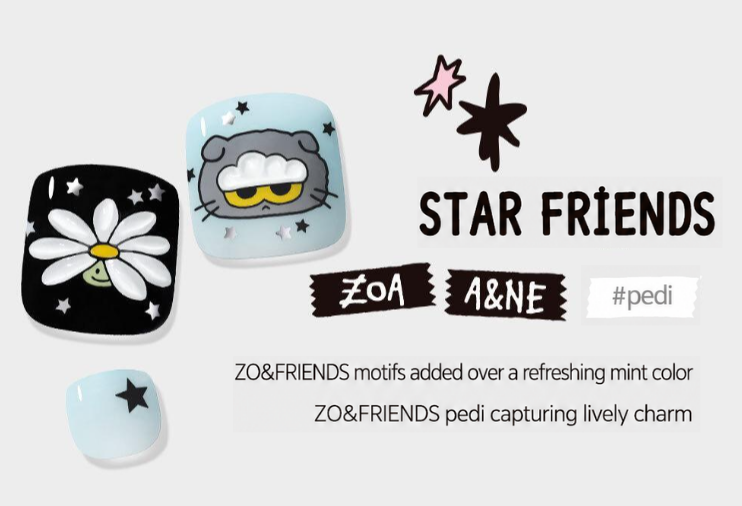 (+ Gift) ZO&FRIENDS x DASHING DIVA magic press - START FRIENDS (Pedi)