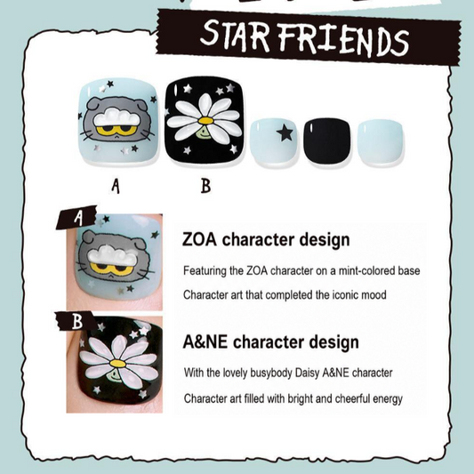 (+ Gift) ZO&FRIENDS x DASHING DIVA magic press - START FRIENDS (Pedi)
