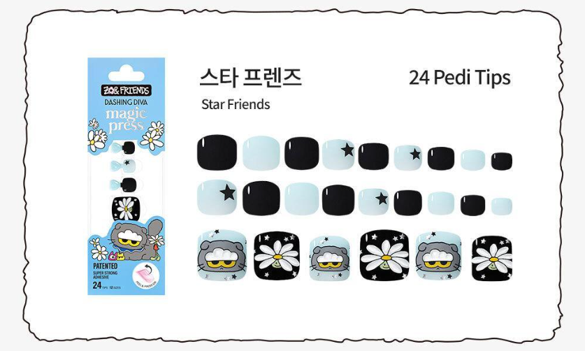 (+ Gift) ZO&FRIENDS x DASHING DIVA magic press - START FRIENDS (Pedi)