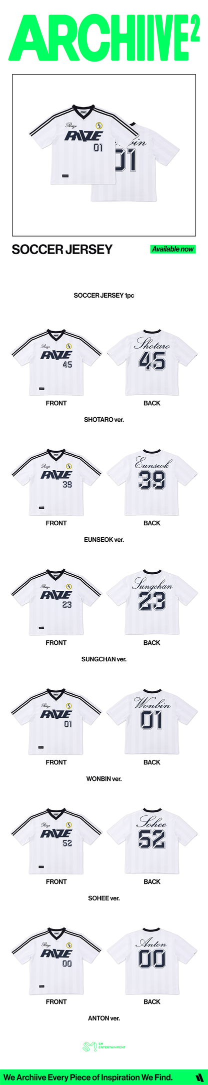 RIIZE - [2026 POP-UP [ARCHIIVE²] MD] SOCCER JERSEY