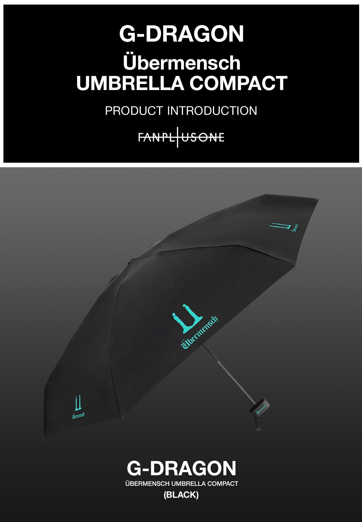 G-DRAGON - UMBRELLA COMPACT [Black] / 2025 WORLD TOUR [Übermensch]