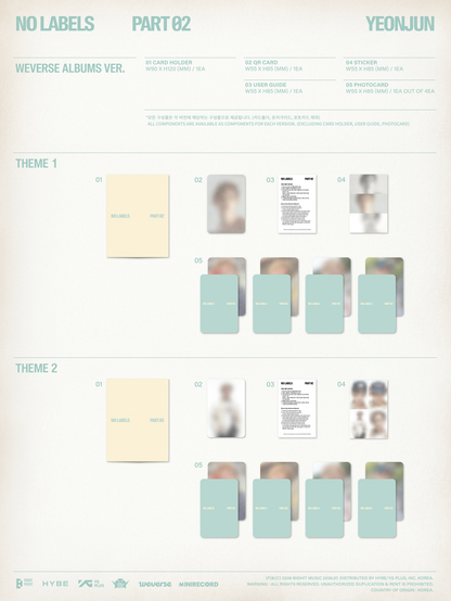(Weverse Gift) YEONJUN - [NO LABELS: PART 02] (Weverse Albums ver.)