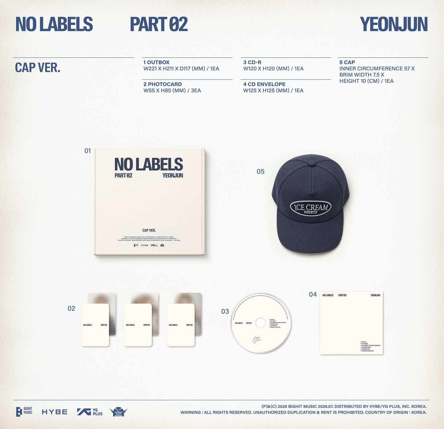 YEONJUN - [NO LABELS: PART 02] (Cap Ver.) LIMITED
