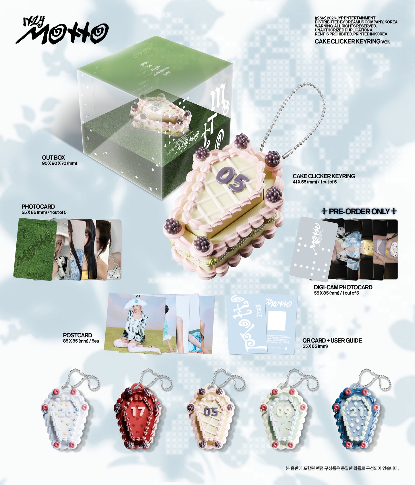 ITZY - [Motto] (CAKE CLICKER KEYRING Ver.)
