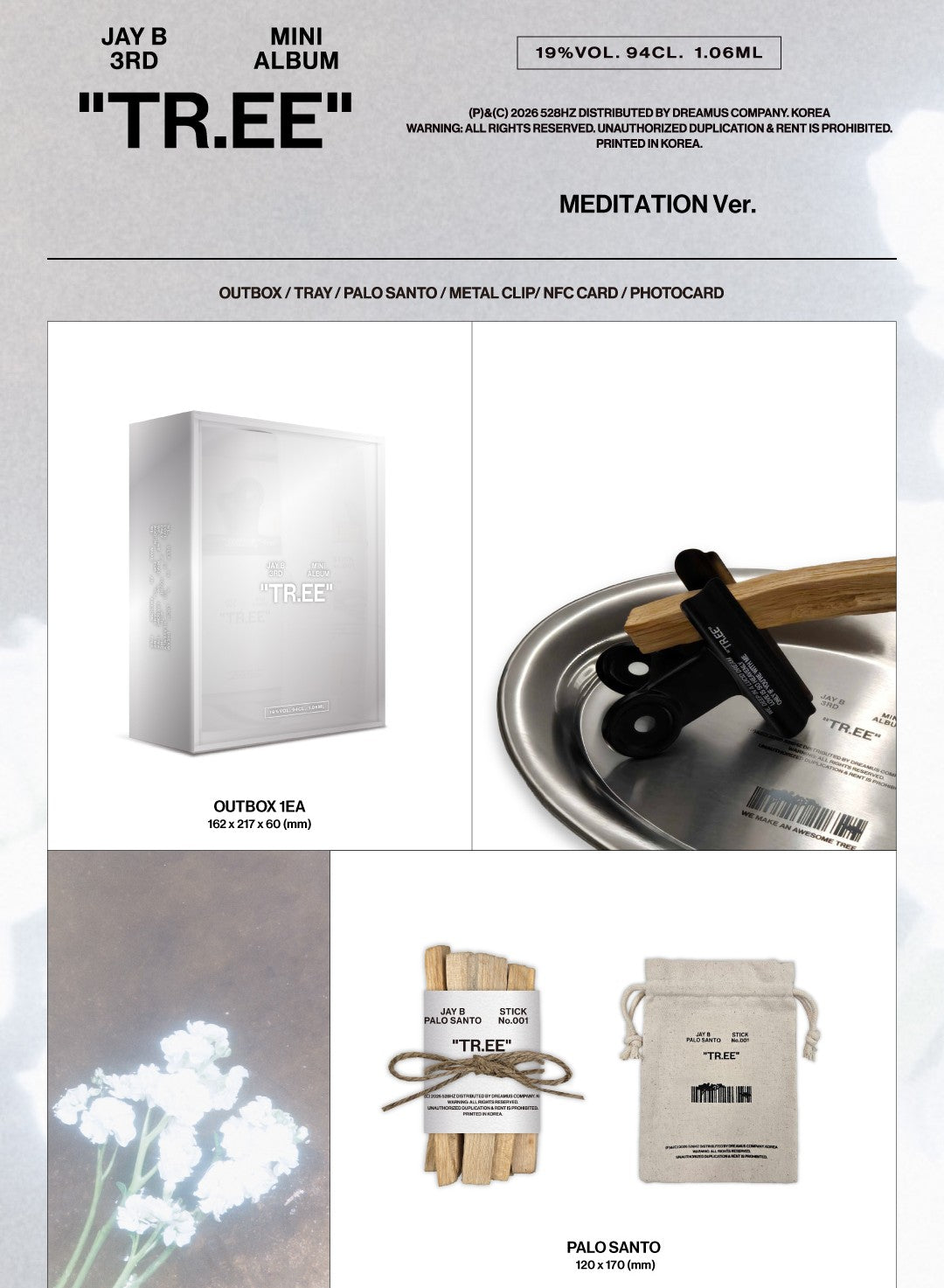 JAY B (GOT7) - 3rd Mini Album [TR.EE] (MEDITATION Ver.)