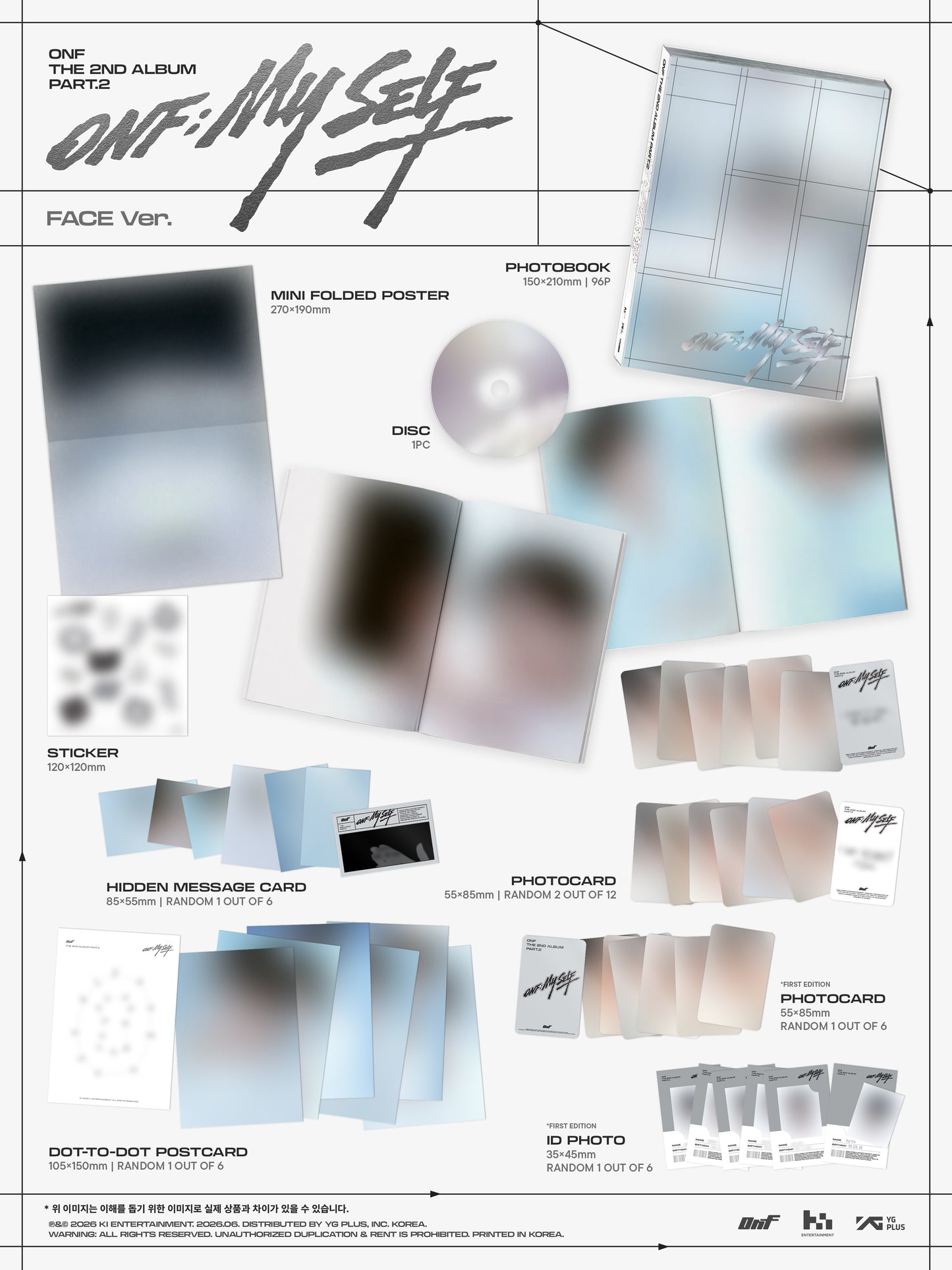 (Ktown Gift + First Press Gift) ONF - 2nd Album Part.2 [ONF:MY SELF] (PHOTOBOOK Ver.)