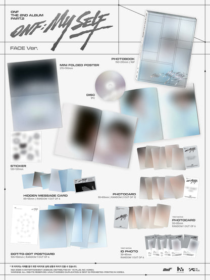 (Ktown Gift + First Press Gift) ONF - 2nd Album Part.2 [ONF:MY SELF] (PHOTOBOOK Ver.)