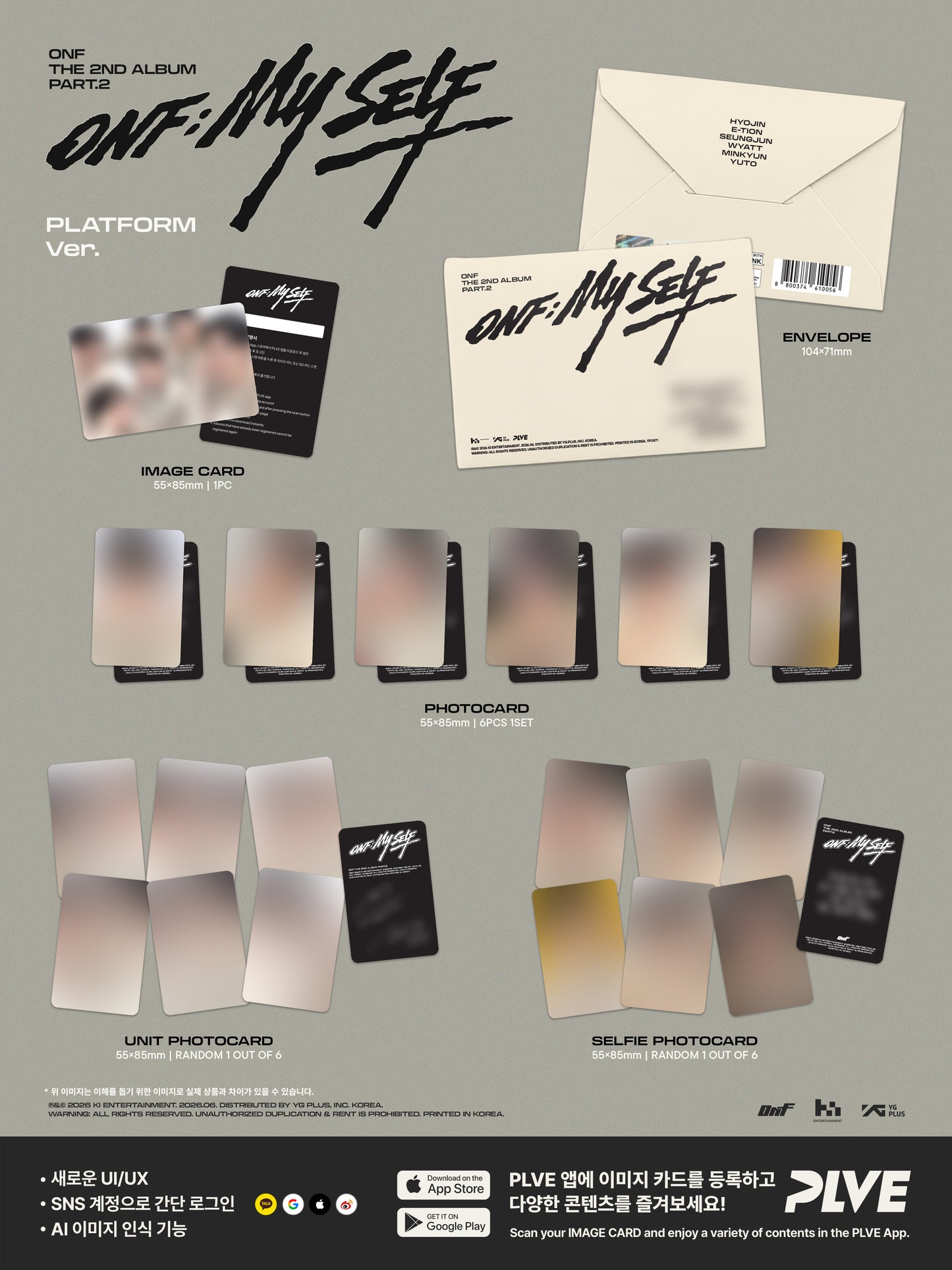 (Ktown Gift) ONF - 2nd Album Part.2 [ONF:MY SELF] (PLATFORM Ver.)