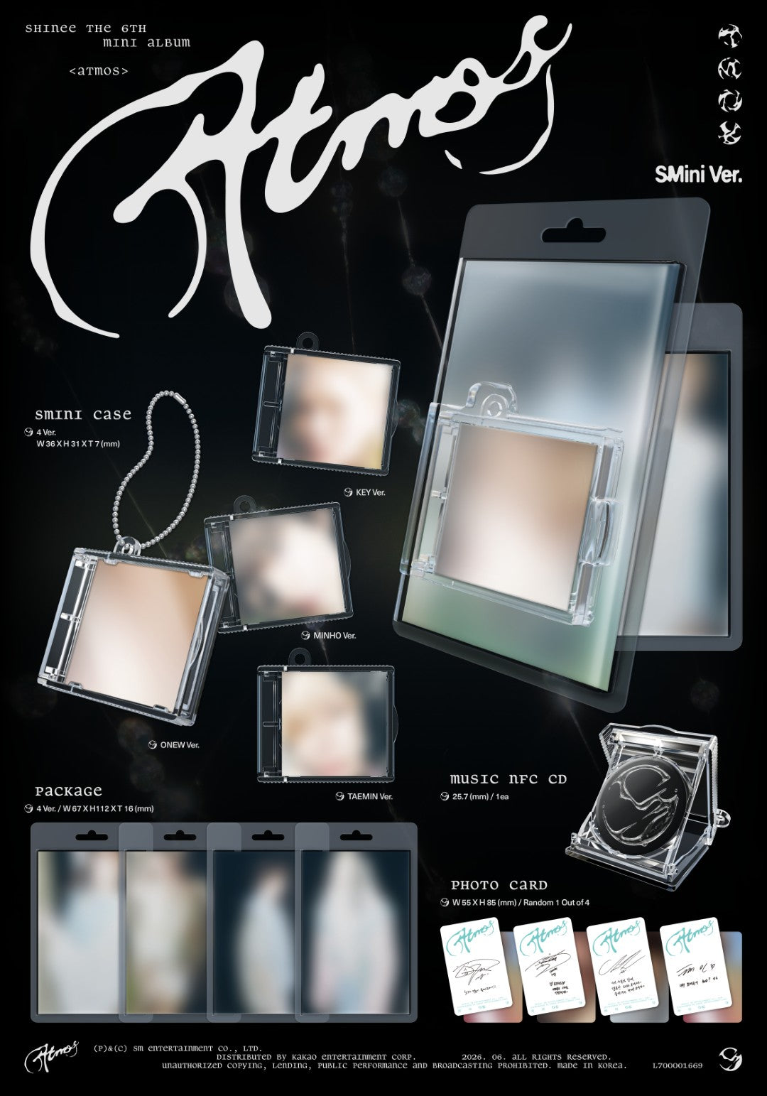 SHINee - 6th Mini Album [Atmos] (SMini Ver.) (SMART ALBUM)