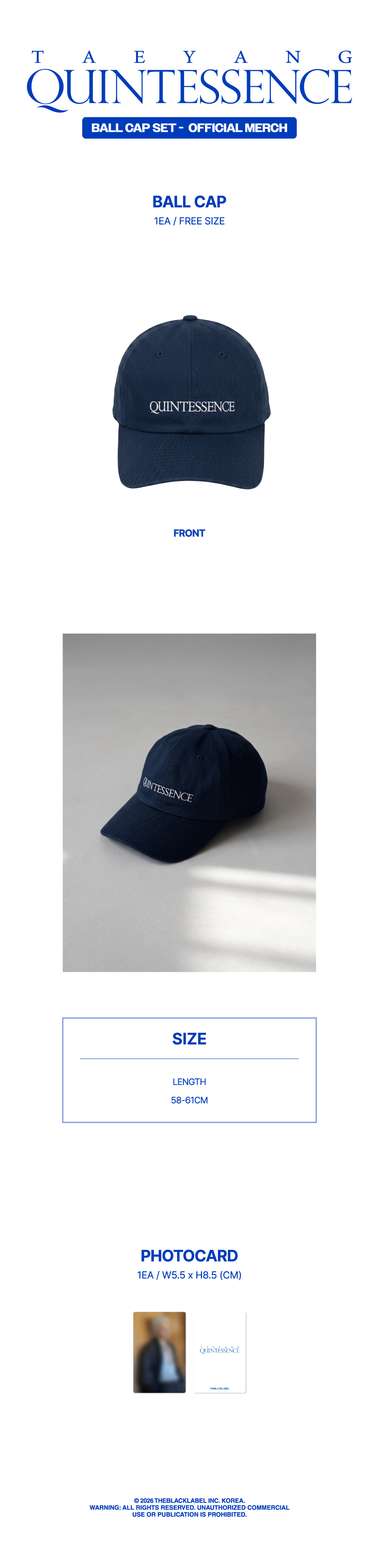 TAEYANG - [QUINTESSENCE MD] BALL CAP SET
