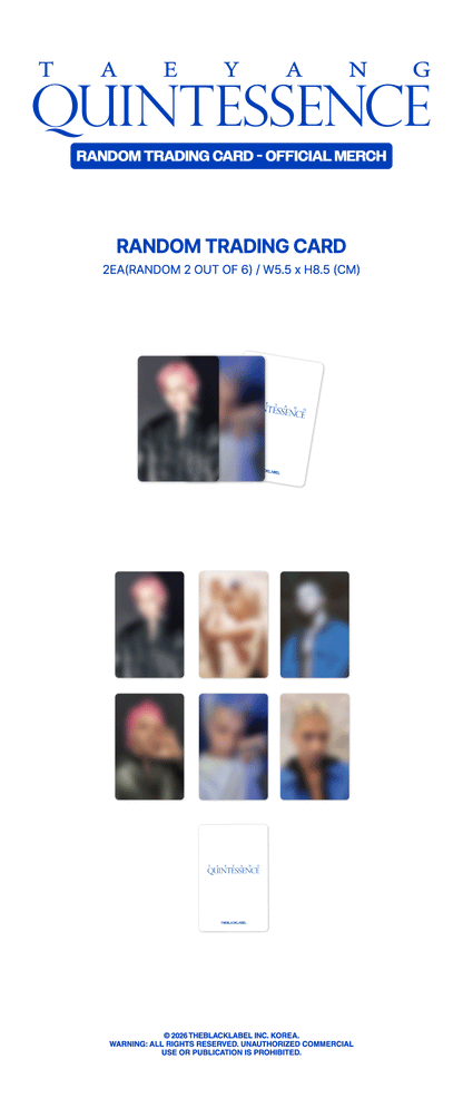 TAEYANG - [QUINTESSENCE MD] RANDOM TRADING CARD
