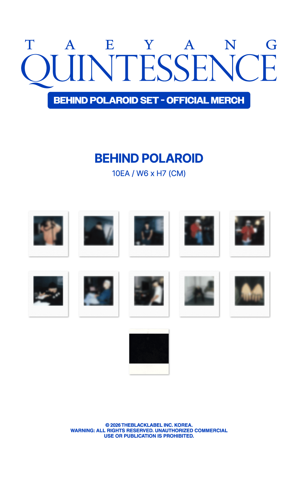 TAEYANG - [QUINTESSENCE MD] BEHIND POLAROID SET