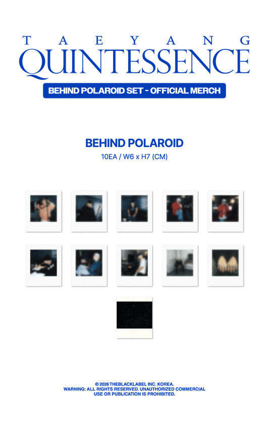 TAEYANG - [QUINTESSENCE MD] BEHIND POLAROID SET