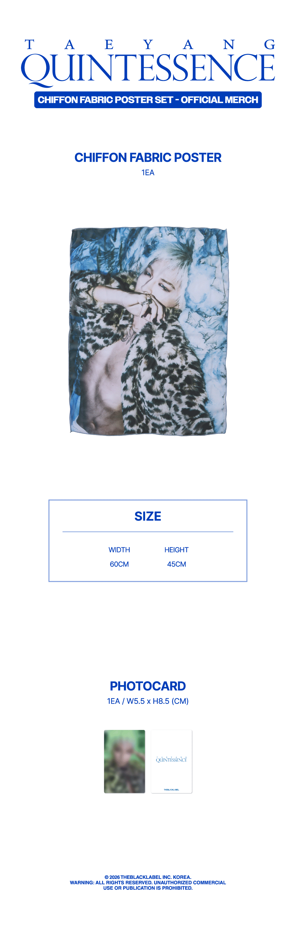 TAEYANG - [QUINTESSENCE MD] CHIFFON FABRIC POSTER SET