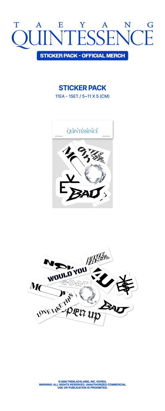 TAEYANG - [QUINTESSENCE MD] STICKER PACK
