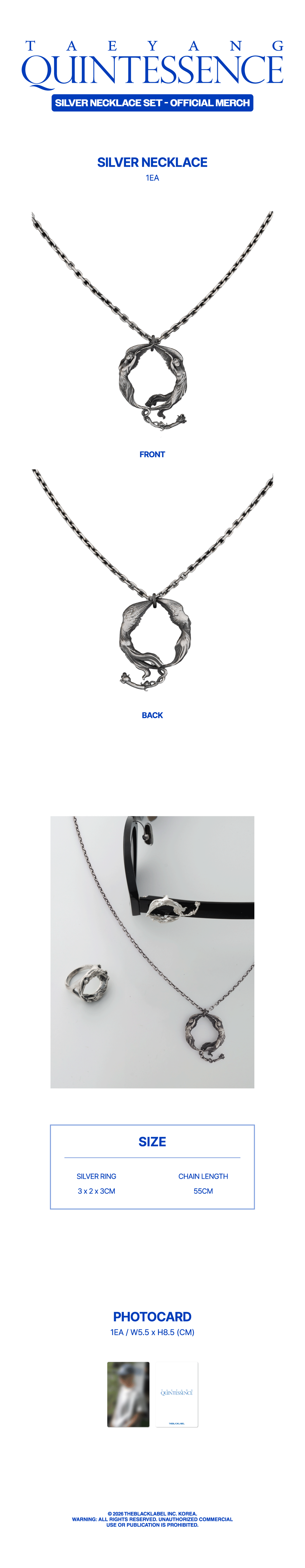 TAEYANG - [QUINTESSENCE MD] SILVER NECKLACE SET