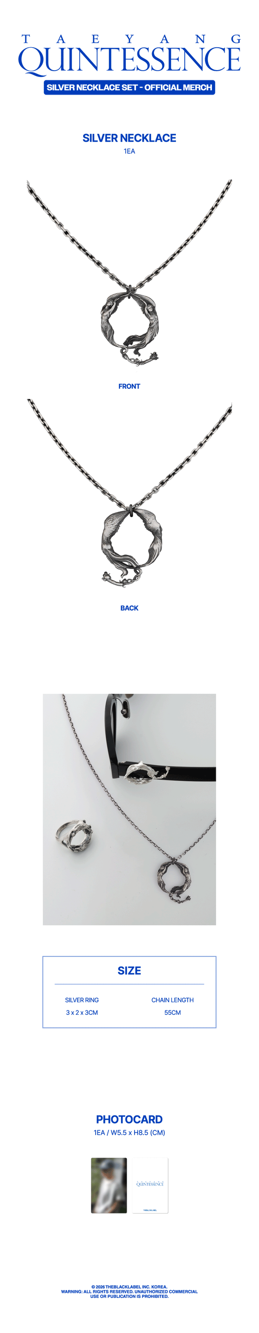 TAEYANG - [QUINTESSENCE MD] SILVER NECKLACE SET