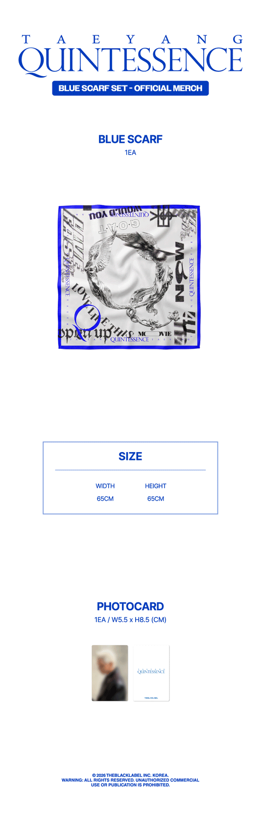 TAEYANG - [QUINTESSENCE MD] BLUE SCARF SET