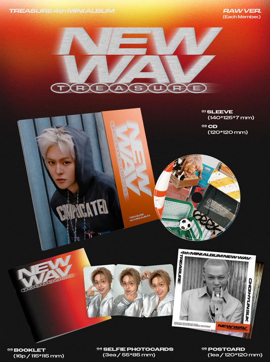 TREASURE - 4th MINI ALBUM [NEW WAV] RAW Ver.