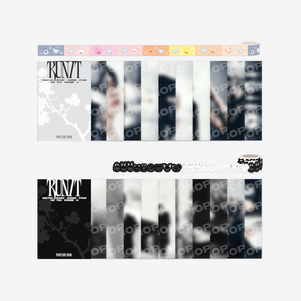 (+ Gift) Stray Kids - [2026 World Tour [RUN IT] MD] POSTCARD BOOK & ROLL STICKER SET