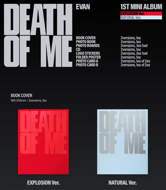 (Weverse Gift) EVAN - 1st Mini Album [DEATH OF ME]