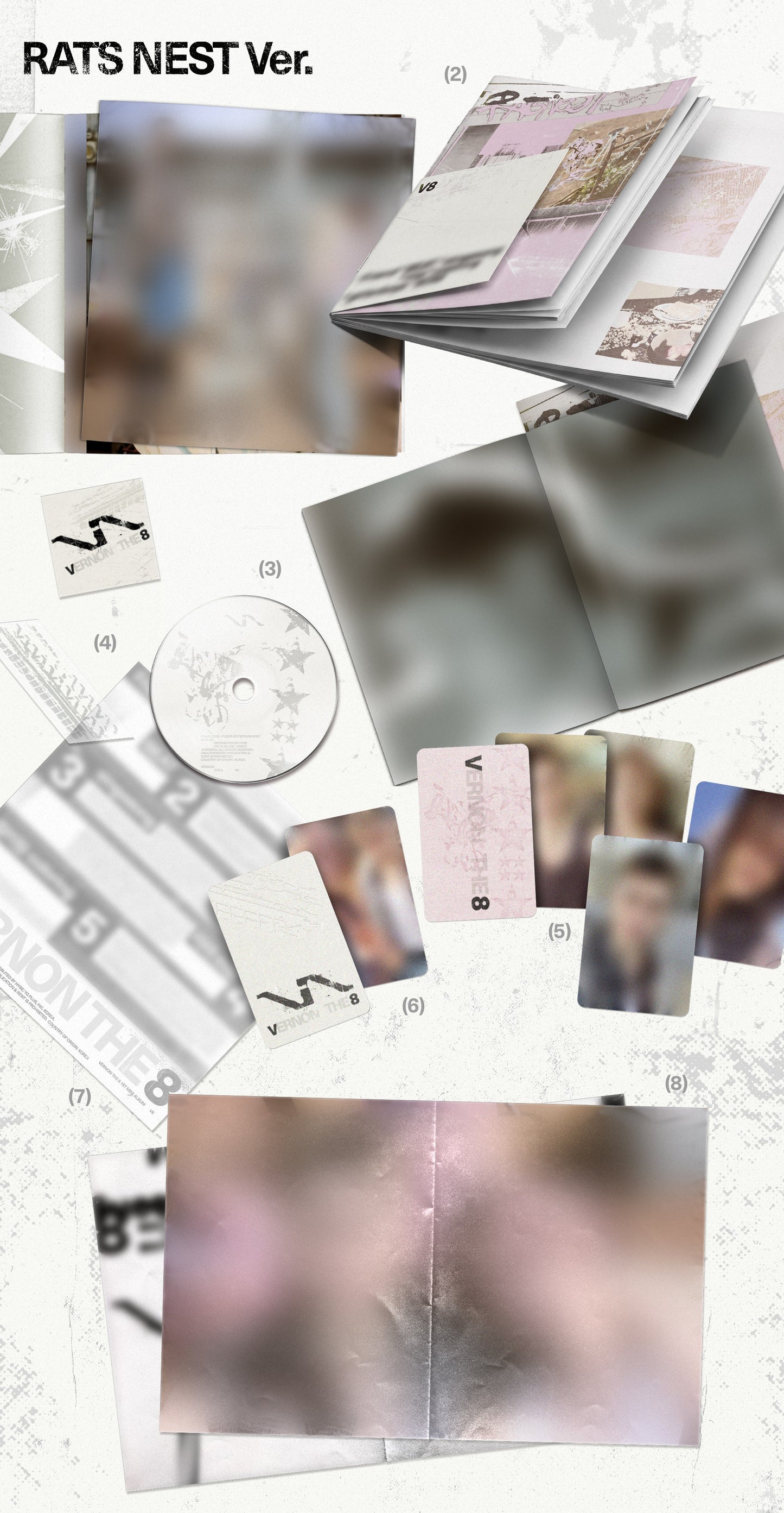 (Weverse Gift + Fan Party Gift) V8 (SEVENTEEN) - 1st Mini Album 'V8'