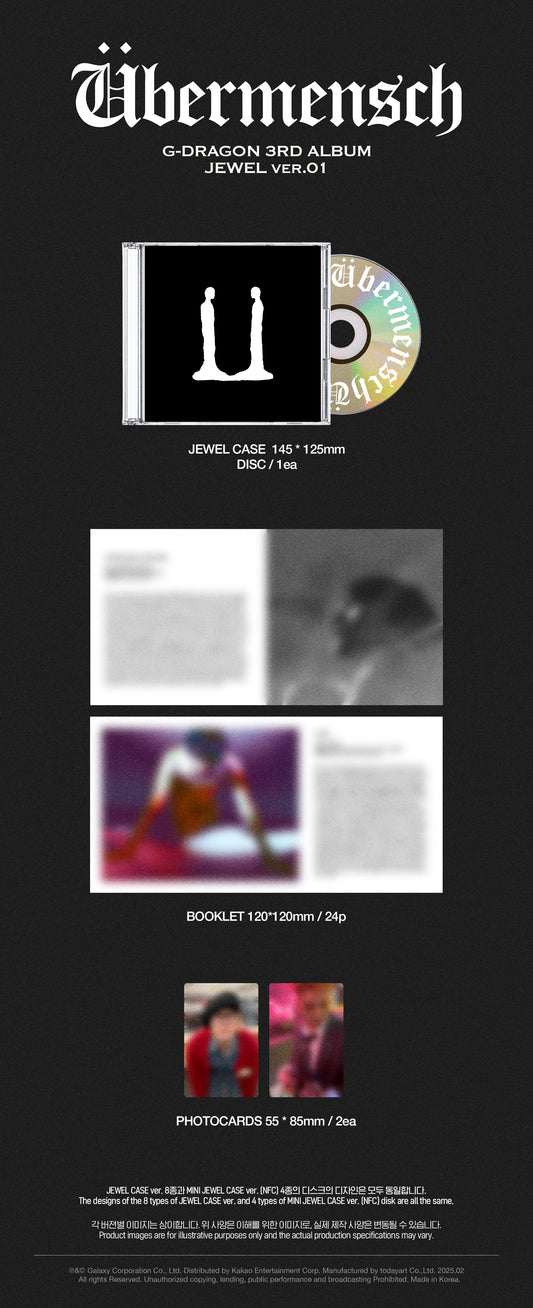 G-DRAGON - 3rd Album [Übermensch] (JEWEL ver.)