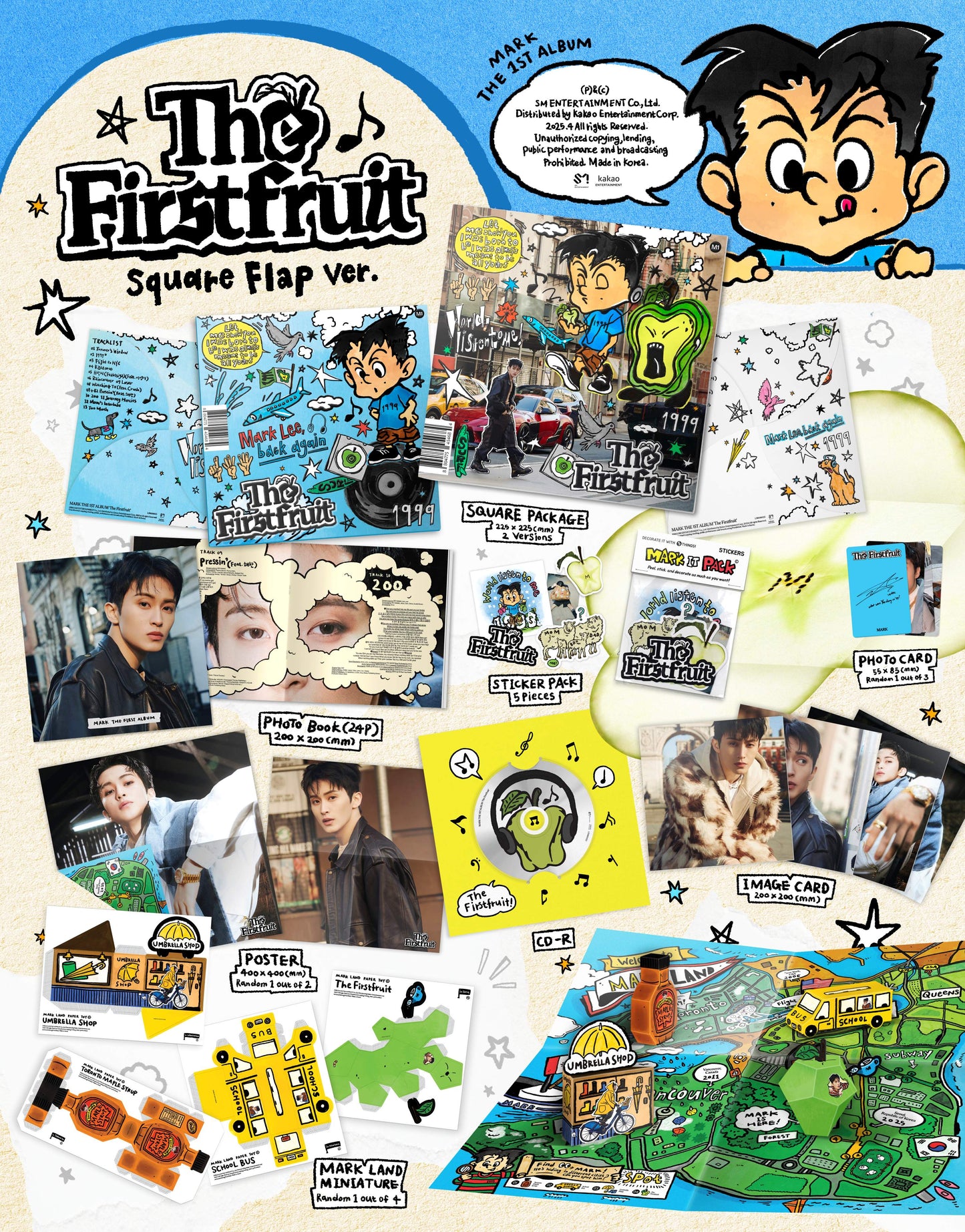 MARK (NCT 123) - 1st Album [The Firstfruit] (Square Flap Ver.)