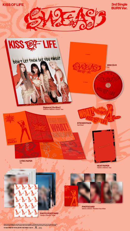 (Ktown4u Gift) KISS OF LIFE - 3rd Single Album [SWEAT] (BURN Ver.)