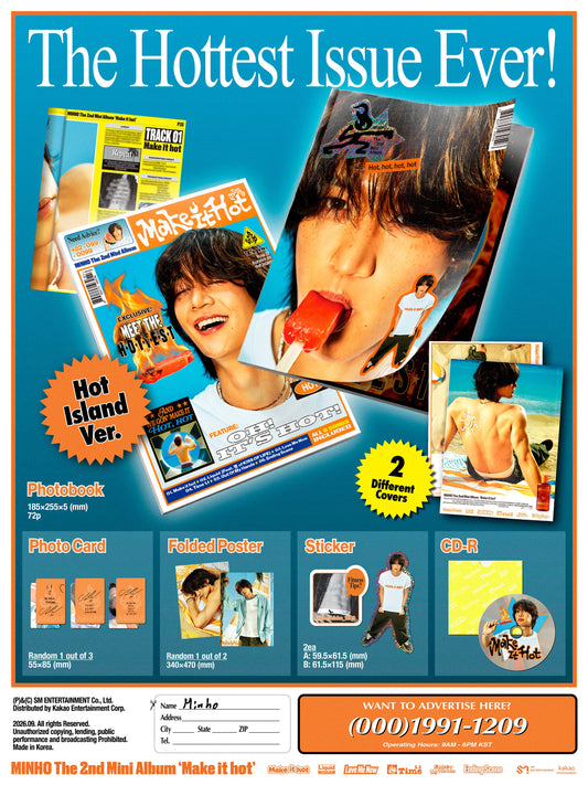 MINHO (SHINee) - 2nd Mini Album [Make it hot] (Hot island Ver.)