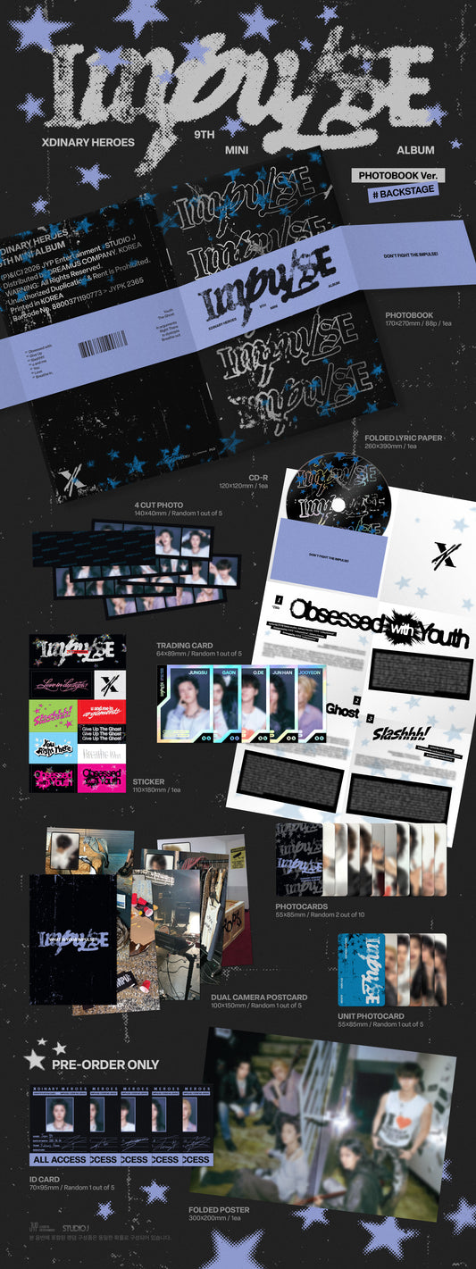 (1st Press Gift) Xdinary Heroes - 9th Mini Album [IMPULSE]
