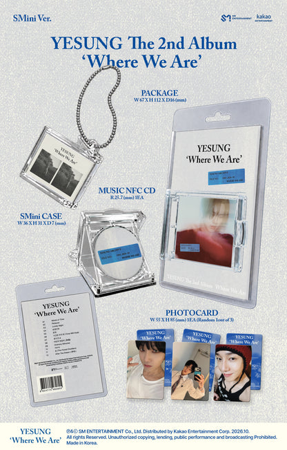 YESUNG (SUPER JUNIOR) - 2nd Album [Where We Are] (SMini Ver.) (SMART ALBUM)
