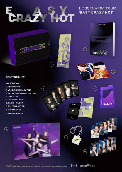 (1st Press Gift) LE SSERAFIM - [TOUR 'EASY CRAZY HOT' ENCORE IN SEOUL] (DC)