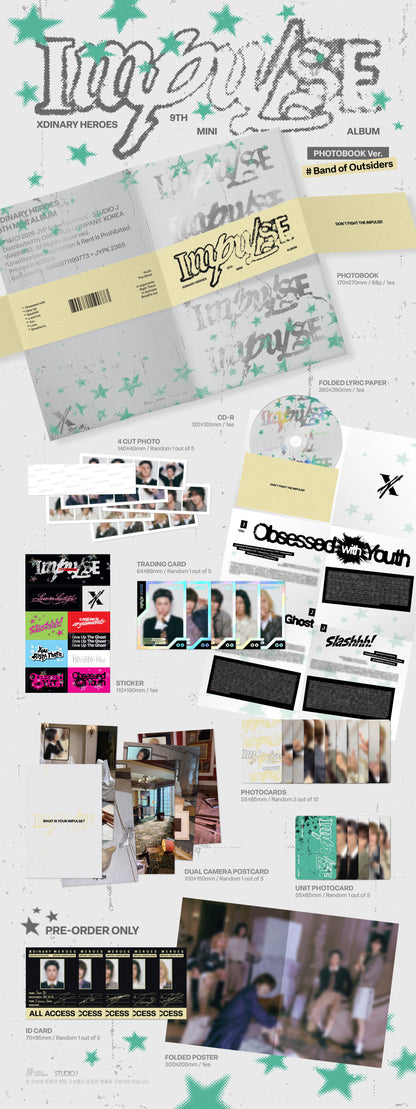 (1st Press Gift) Xdinary Heroes - 9th Mini Album [IMPULSE]