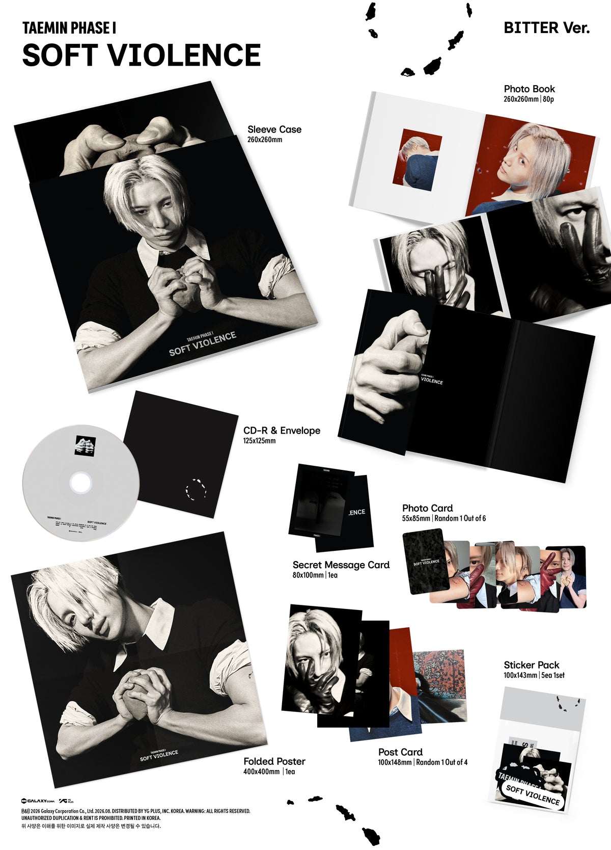 (Ktown4u Gift) TAEMIN (SHINee) - PHASE I : Soft Violence (PHOTOBOOK Ver.)
