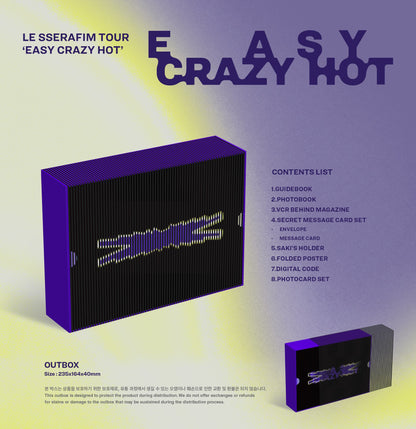 (1st Press Gift) LE SSERAFIM - [TOUR 'EASY CRAZY HOT' ENCORE IN SEOUL] (DC)
