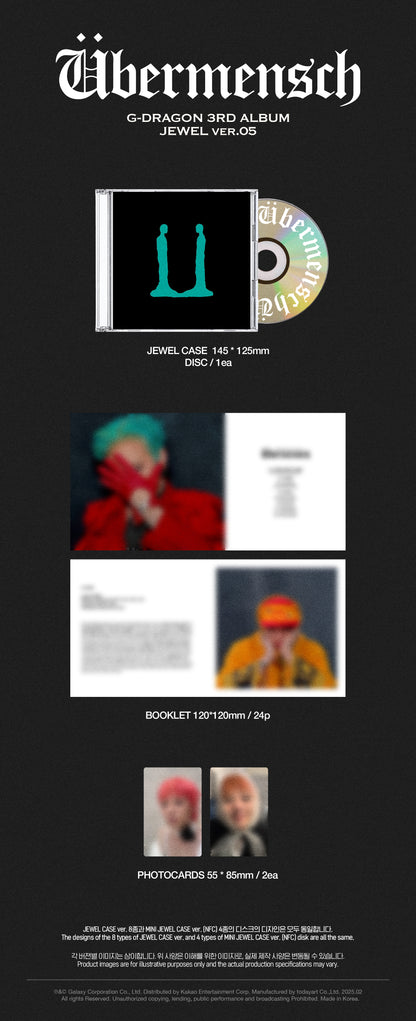G-DRAGON - 3rd Album [Übermensch] (JEWEL ver.)