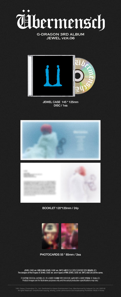 G-DRAGON - 3rd Album [Übermensch] (JEWEL ver.)