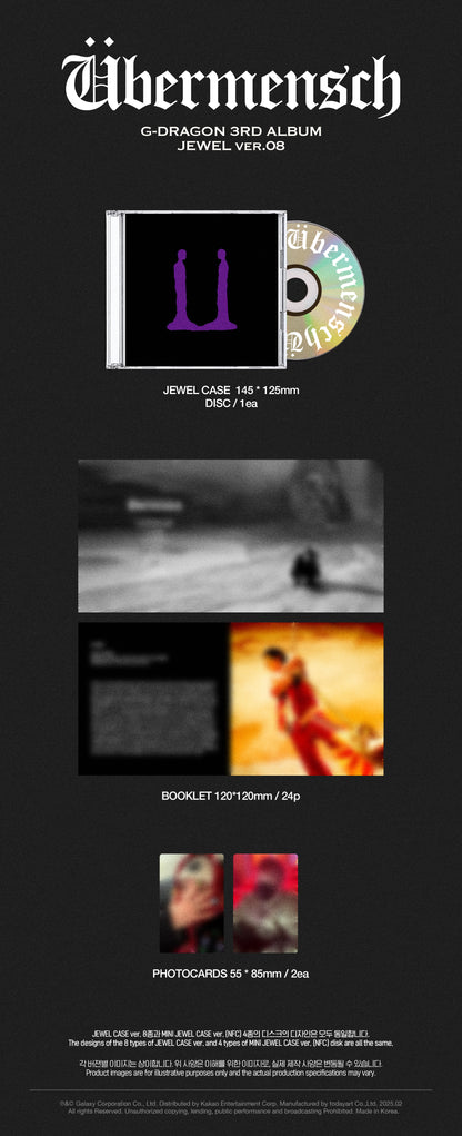 G-DRAGON - 3rd Album [Übermensch] (JEWEL ver.)