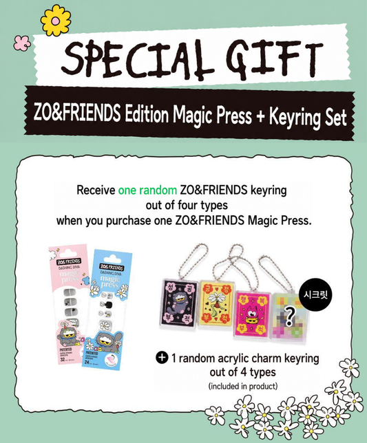 (+ Gift) ZO&FRIENDS x DASHING DIVA magic press - PINKY FUNKY (Nail)